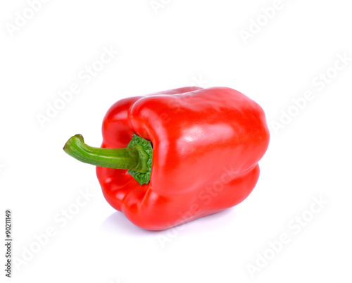 Red bell pepper  on white background