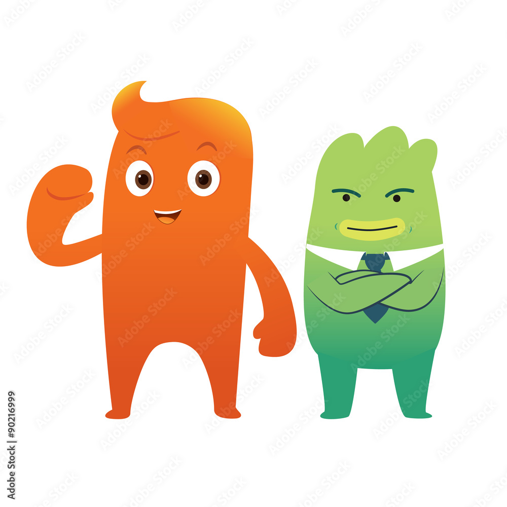 Abstract monster of cartoon character Abstract monster of cartoon character