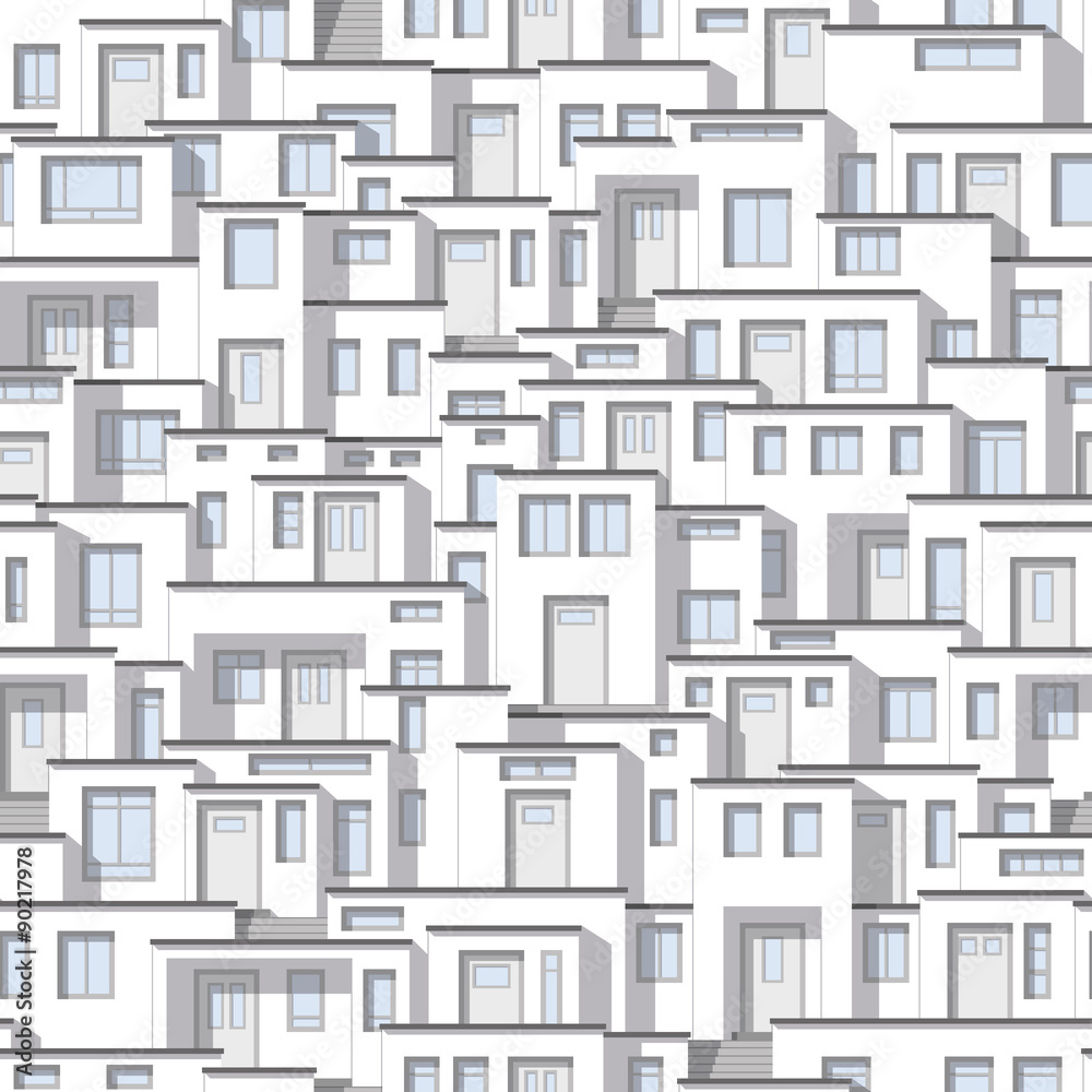 Continuous background from modern white houses Continuous background from modern white houses