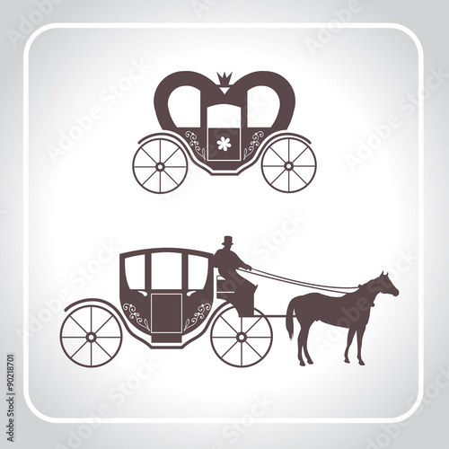  carriage with horse
