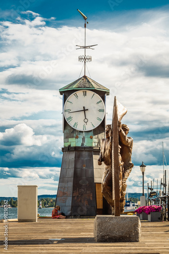 Photography Lighthouse Tower In Oslo Embankment, Norway.