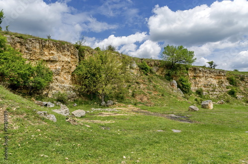 Abandoned stone-pit by Zavet town area, Bulgaria photo