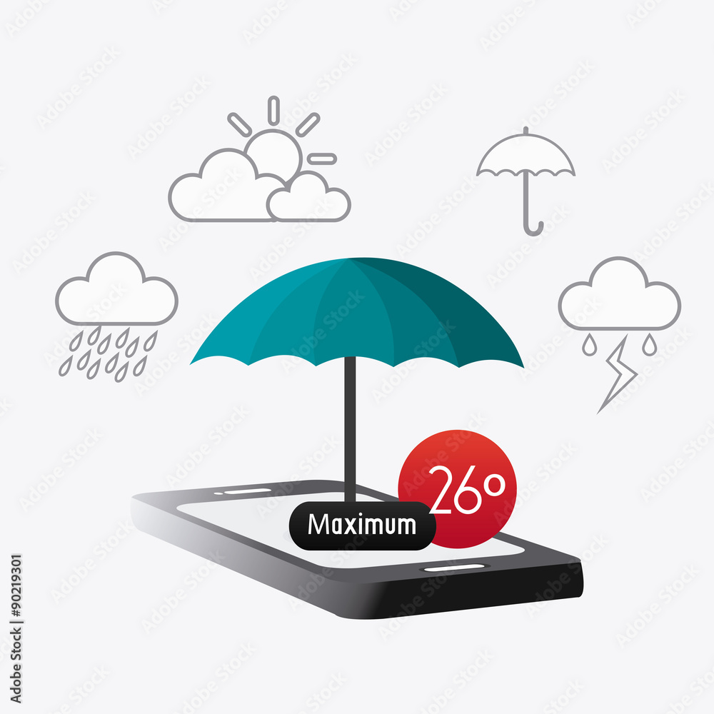 Weather mobile app design.