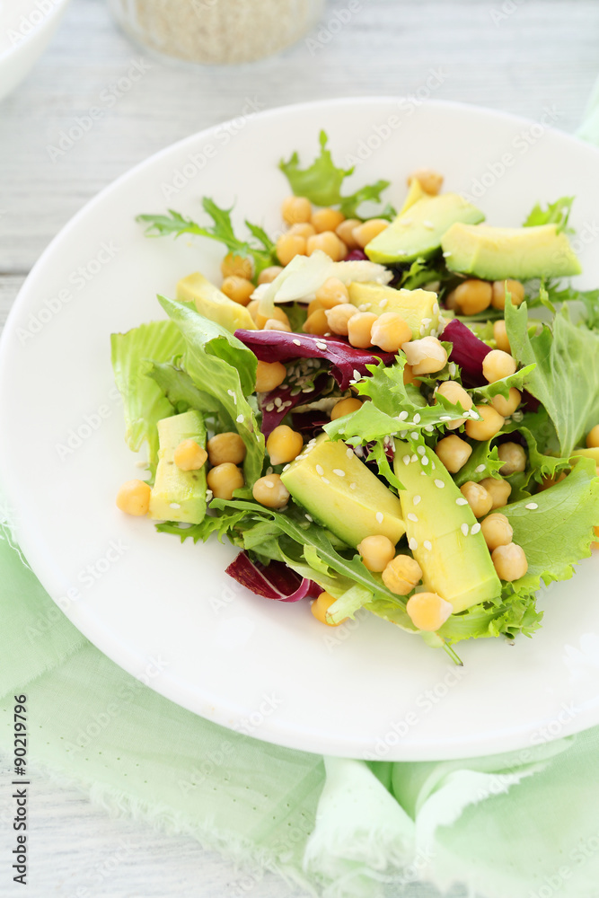 Delicious vegetable salad on plate Delicious vegetable salad on plate