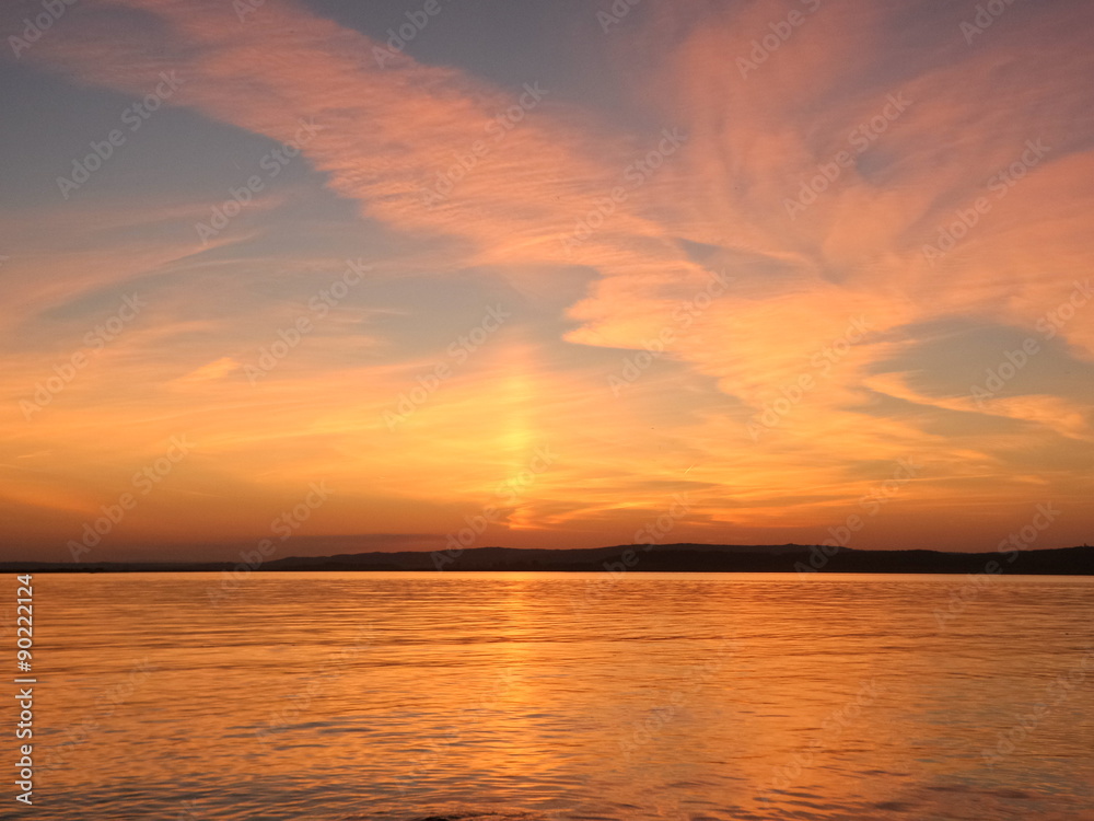 Sunset lake background summer Sunset lake background summer