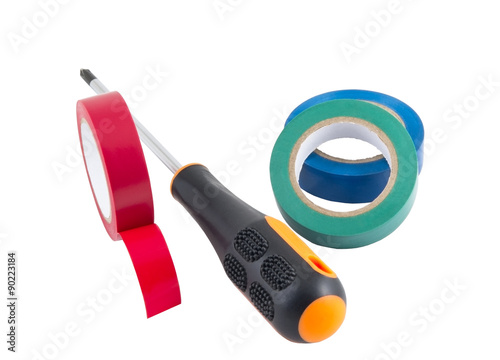 Insulating tape with screwdriver