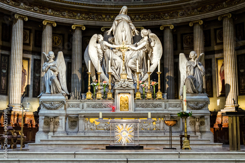 Billede på lærred Altare sculptures group in La Madeleine, Paris