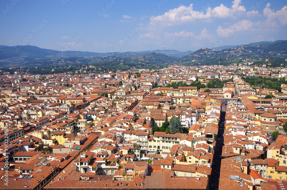 Aerial view of the Florence, Italy