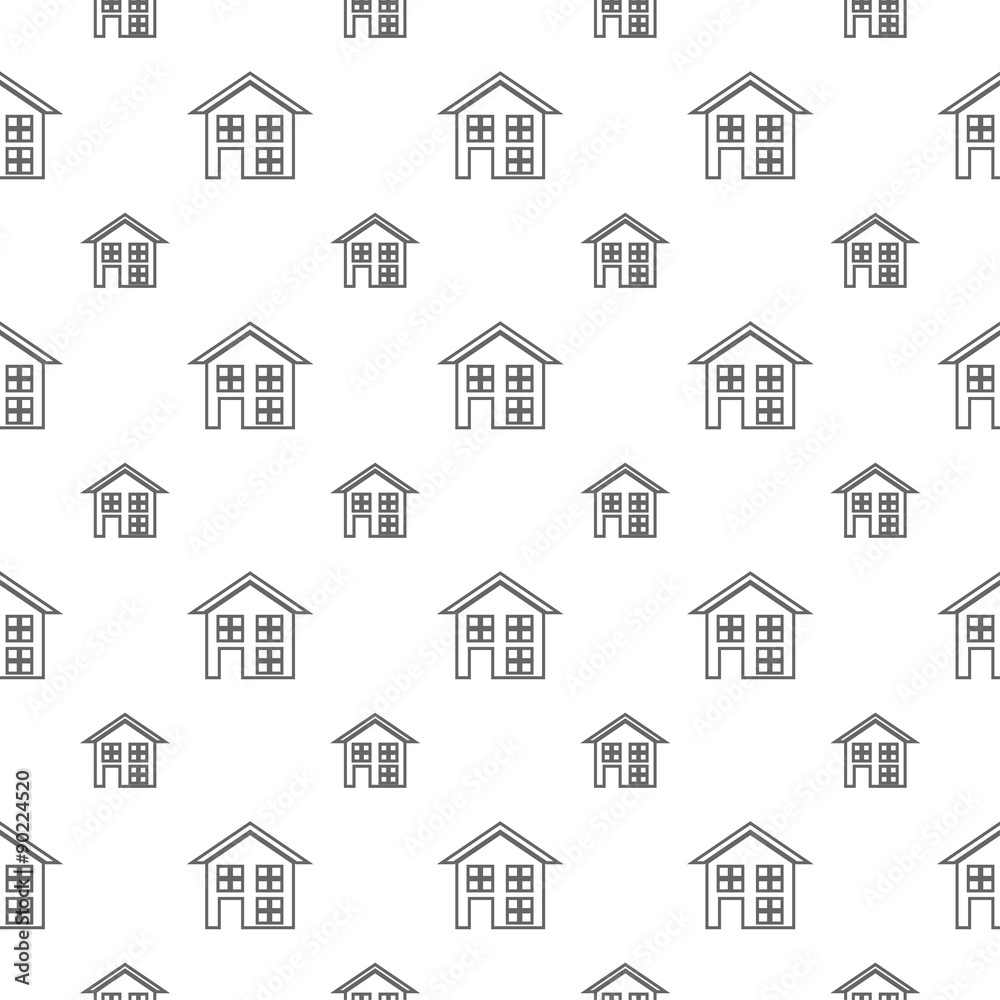 seamless pattern with building