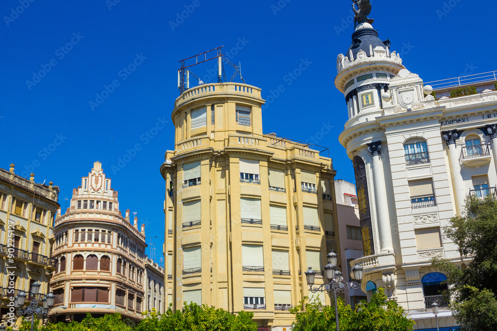 modern buildings in city of Cordoba, Spain