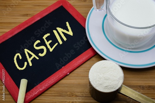 Concept of Casein in milk photo