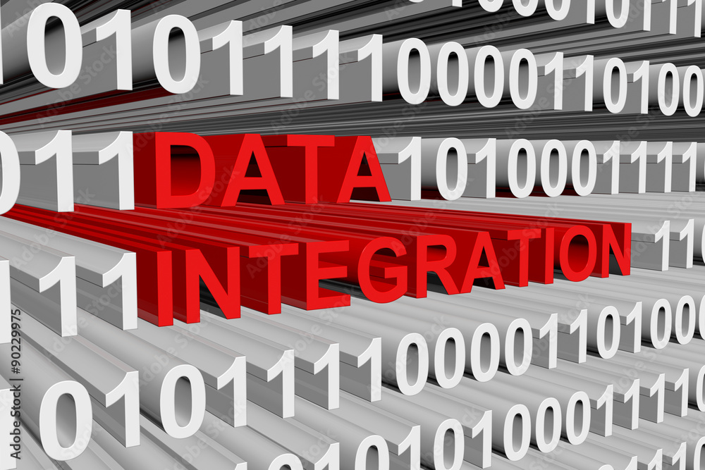 data integration is presented in the form of binary code