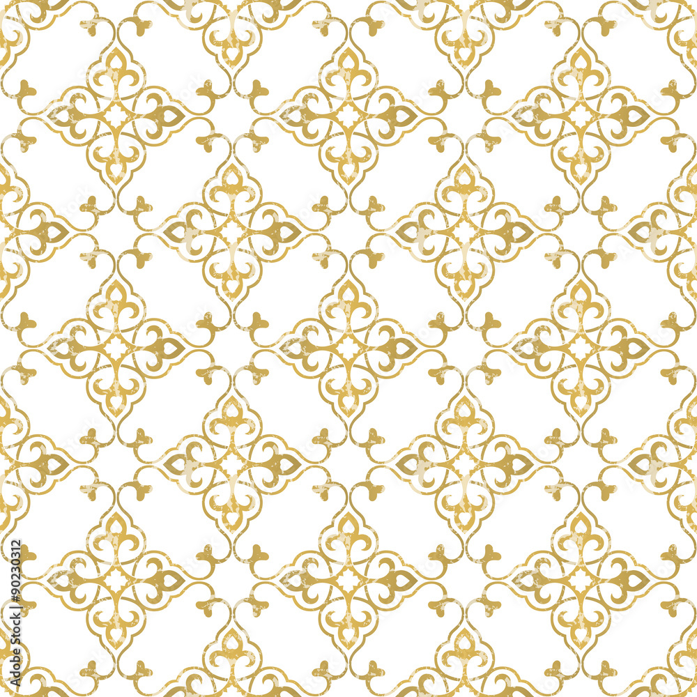 Seamless floral tiling pattern