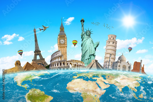 Fototapeta Naklejka Na Ścianę i Meble -  Famous monuments of the world