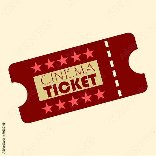 Cinema design ticket with stars