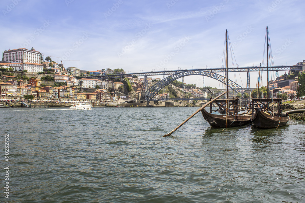 Panoramic view of old downtown, Porto Ribeira cityscape