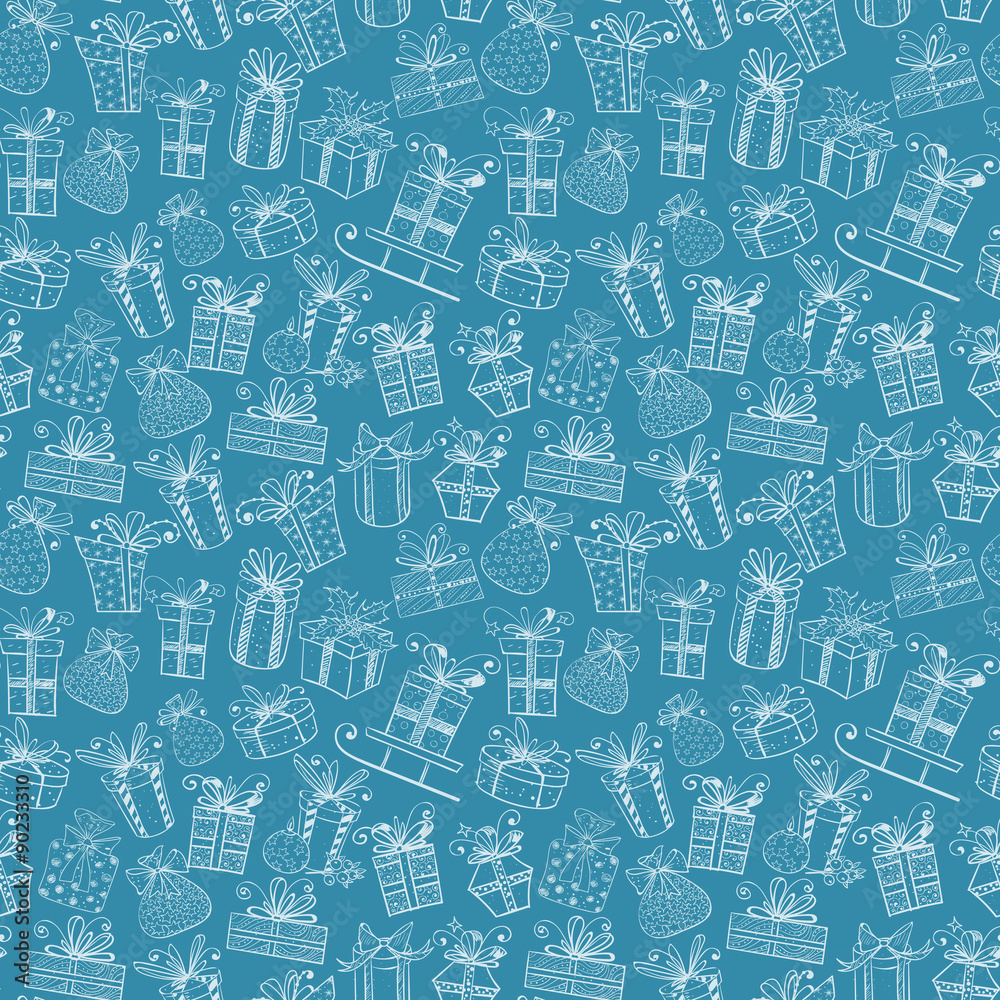 Seamless texture with gift boxes. Seamless texture with gift boxes.