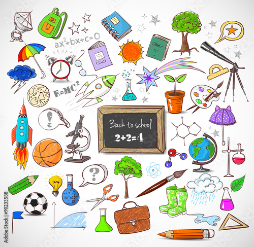 Back to school big doodles set