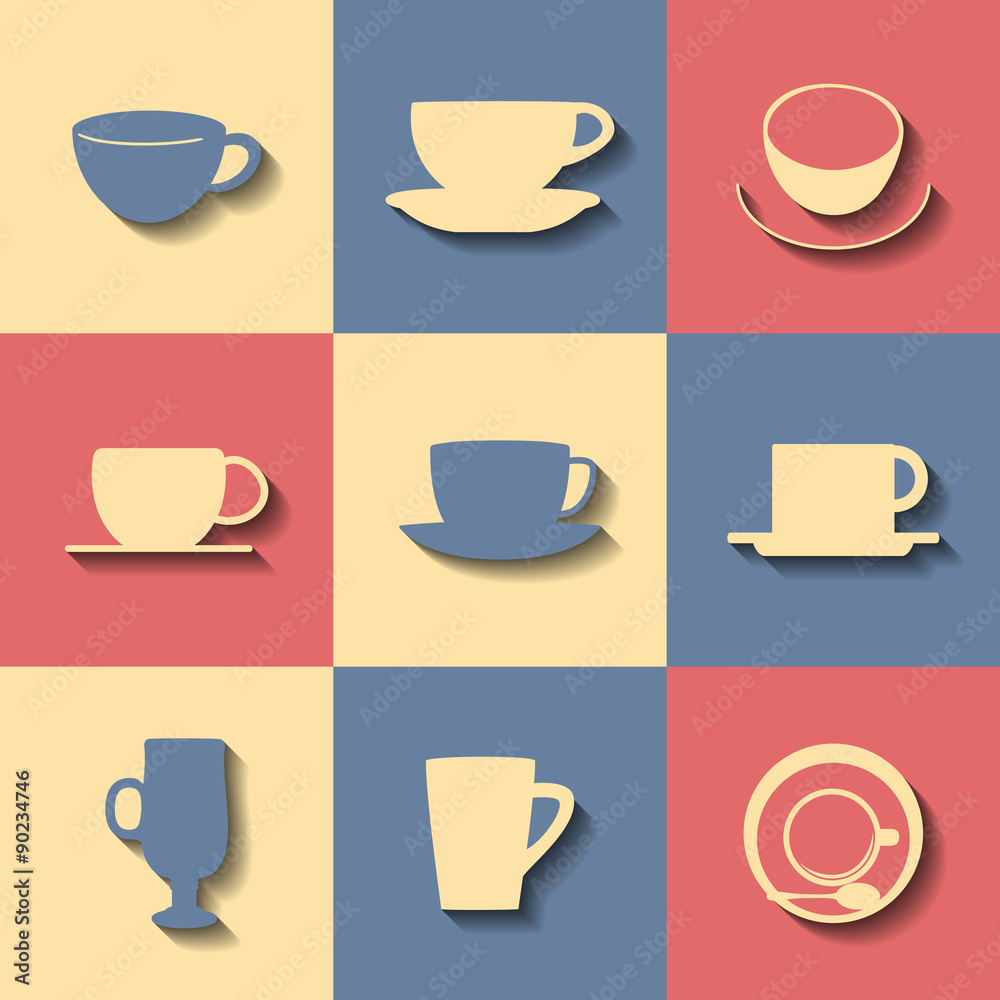 Cup icons eps10 Cup icons eps10