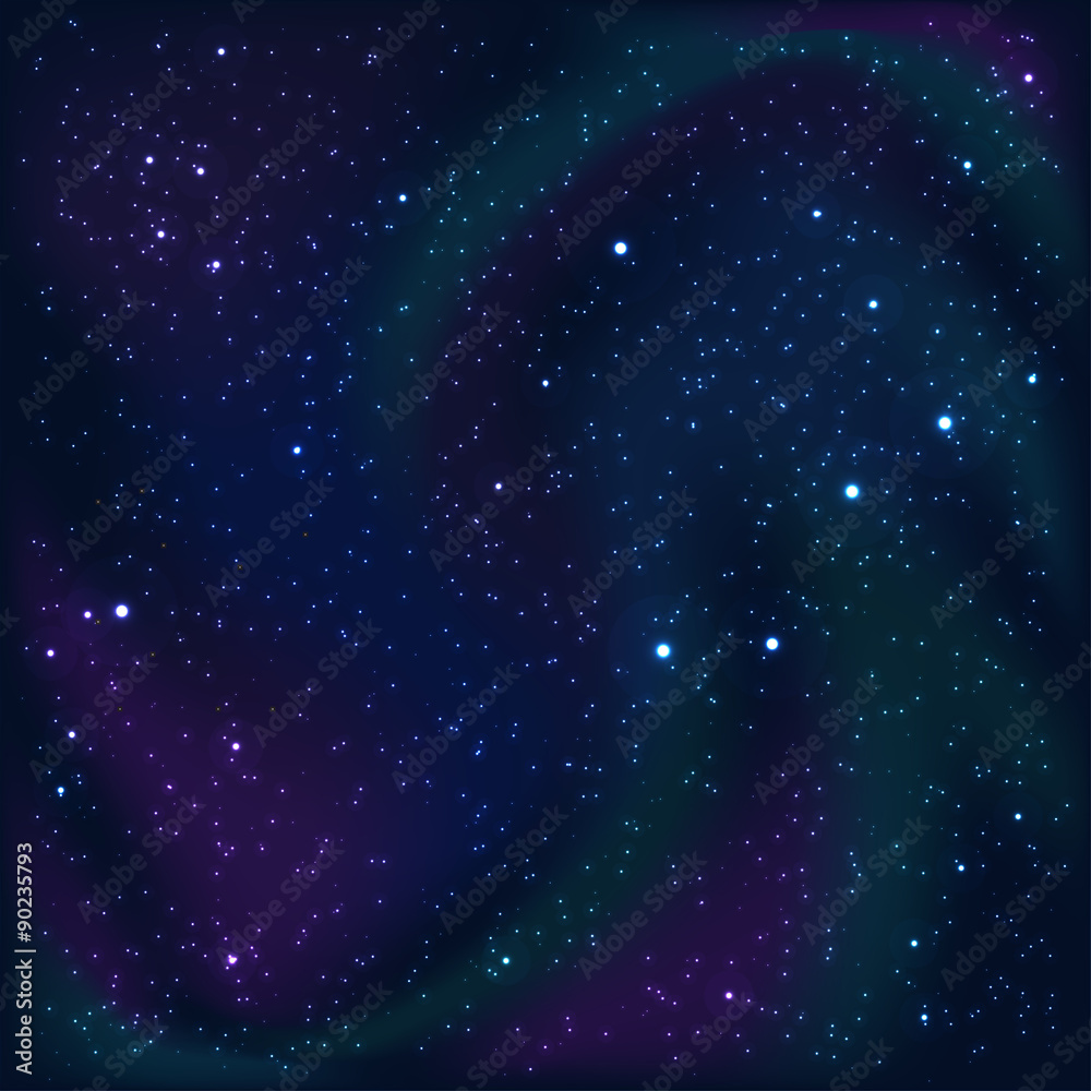 Cosmic abstract background with stars and nebulas. Vector Cosmic abstract background with stars and nebulas. Vector