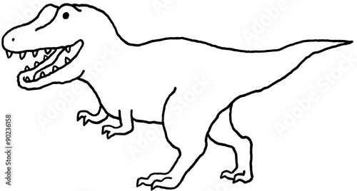 ティラノサウルス　モノクロ