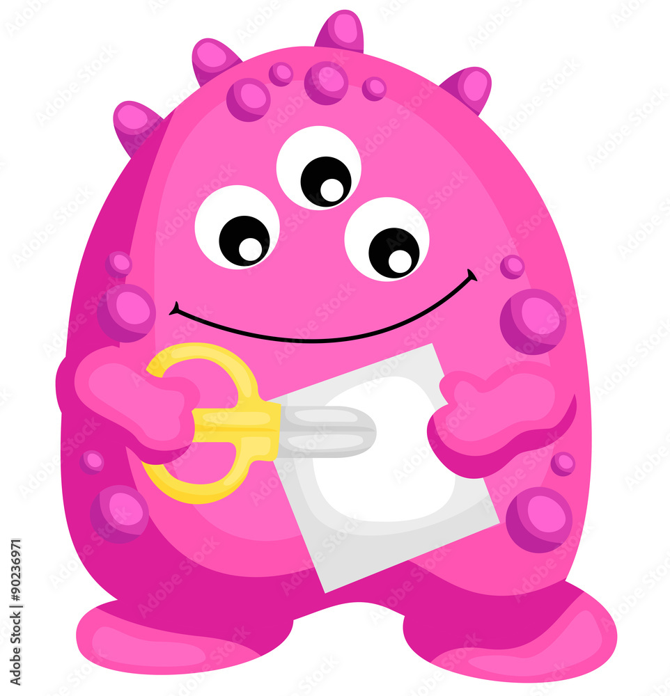 Fototapeta premium Pink Monster School