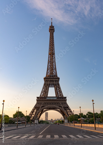 Eiffel tower in Paris against blue sky © LorenaCirstea