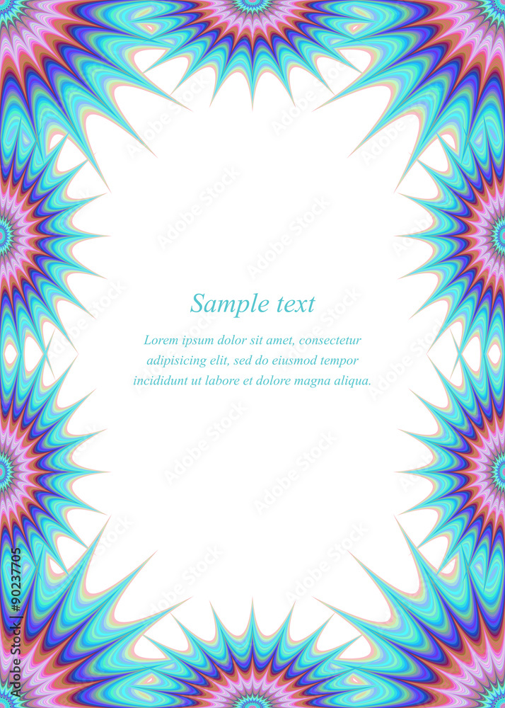 Colorful page border design template Stock Vector Adobe Stock