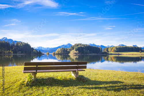 Forggensee im Allgaeu im Herbst photo