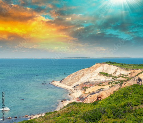 Wonderful landscape of Aquinnah Beach, Martha's Vineyard