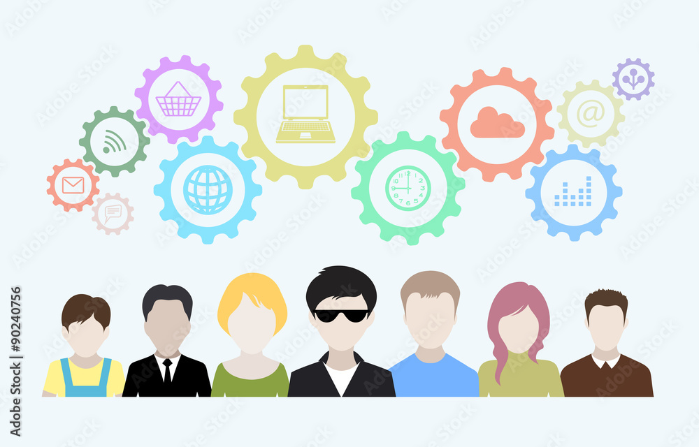 Concept of modern business and teamwork. Design background with Concept of modern business and teamwork. Design background with
