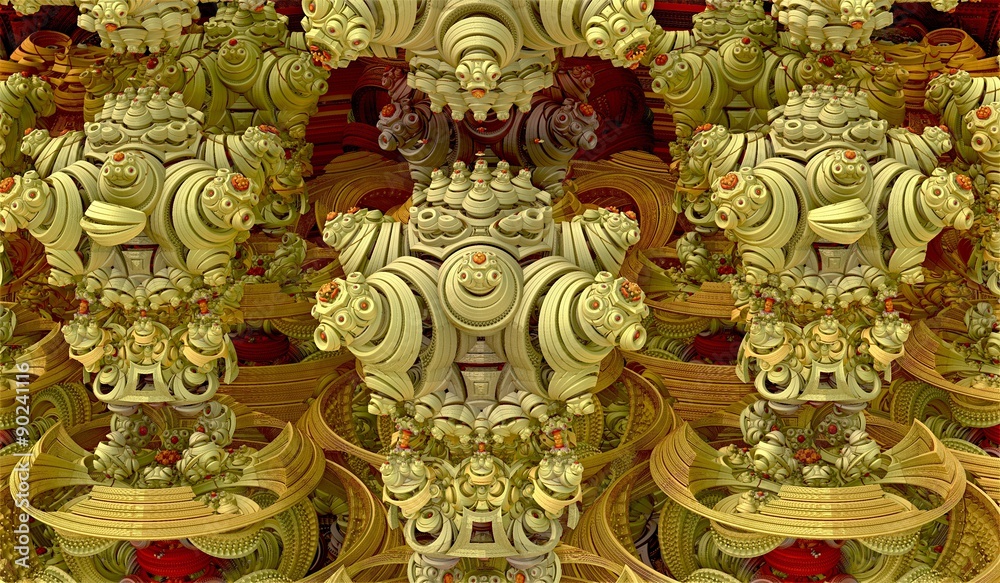 Fototapeta premium Computer rendered virtual scenery