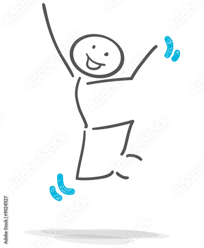 stickman happy success