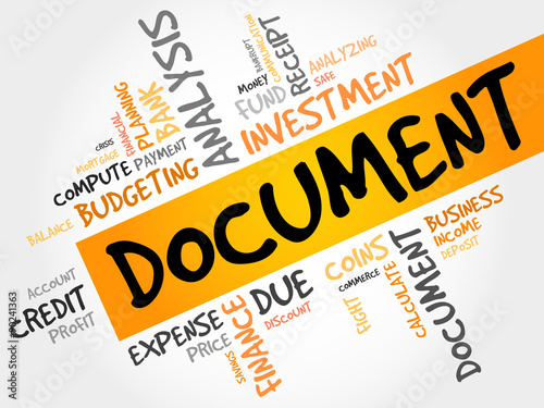 DOCUMENT word cloud, business concept