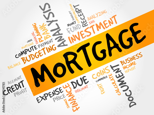 MORTGAGE word cloud, business concept