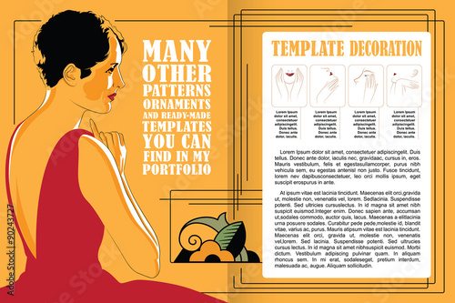 Template booklet of female beauty