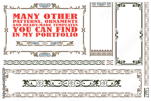 Vector template. Advertisements, flyer, web, wedding  and other