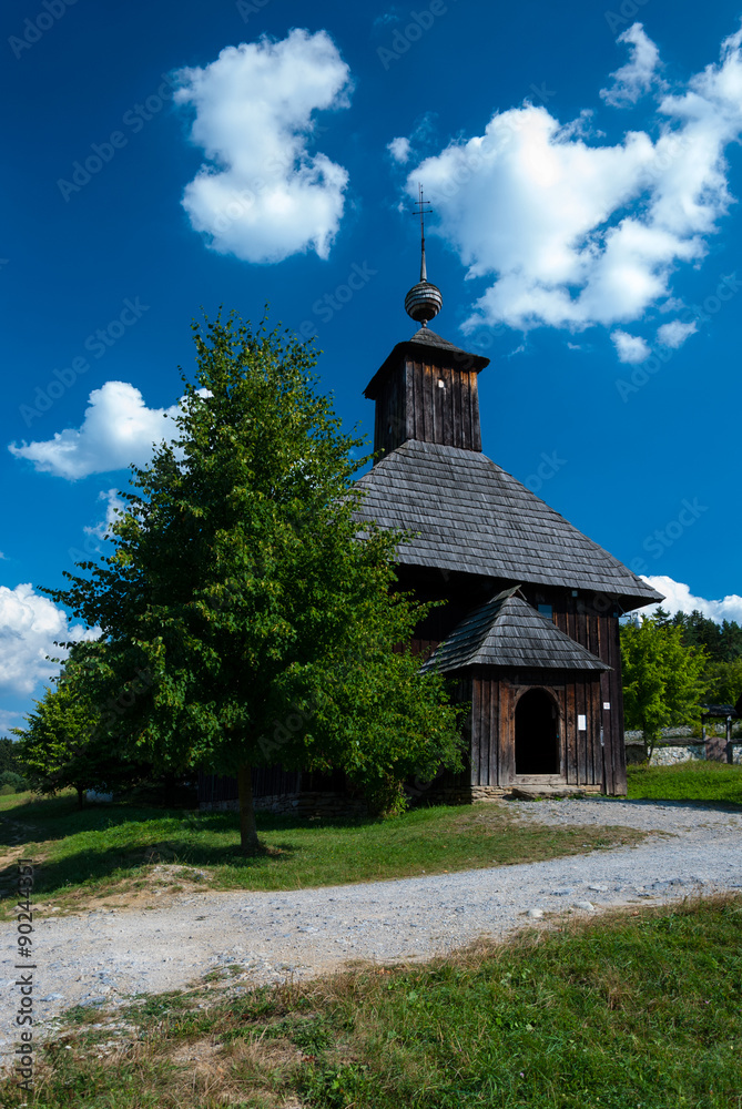 Wooden church from Slovenske rudno, Turiec - Museum of the Slovak Village, Martin, Slovakia Wooden church from Slovenske rudno, Turiec - Museum of the Slovak Village, Martin, Slovakia