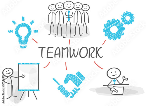 stickman teamwork