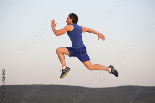 Active sportsman running