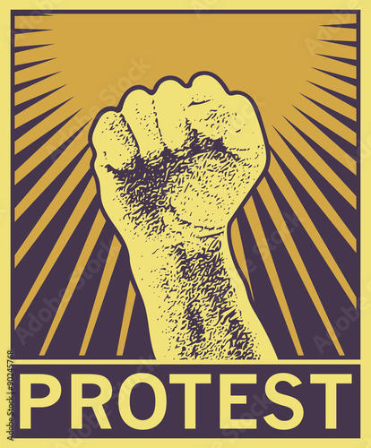 Vector Illustration Concept in Soviet Union Agitation Style