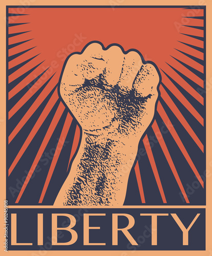 Vector Illustration Concept in Soviet Union Agitation Style