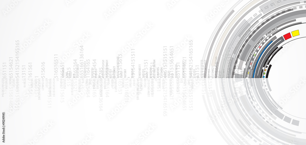 Obraz premium Abstract tech background. Futuristic technology interface. Vector solution