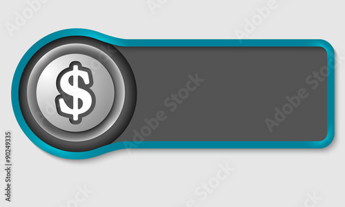 Abstract button for your white text and dollar symbol