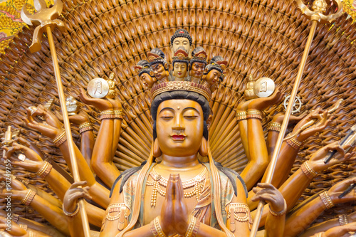 Photos The close up 10 face of Statue of Guanyin