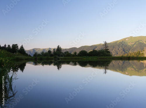 The lake near the road