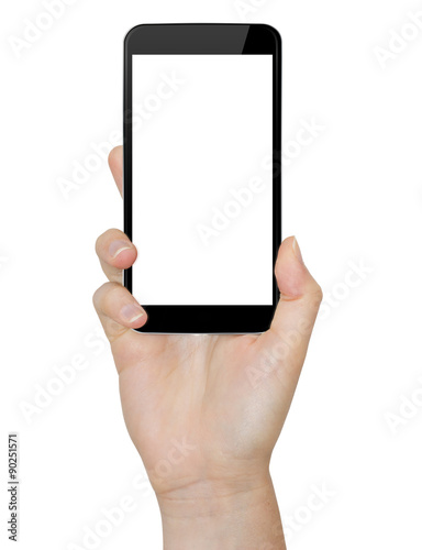 Hand with mobile phone