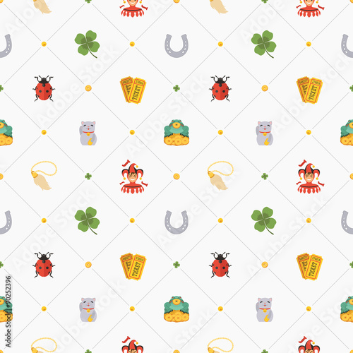 Seamless pattern with Lucky Charms