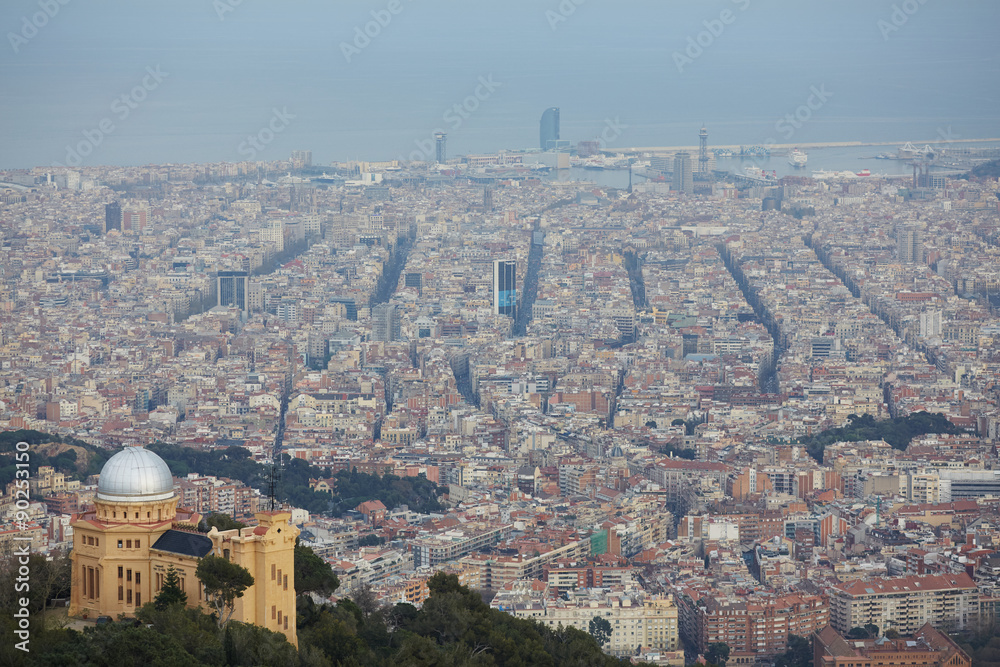 Fototapeta premium views of Barcelona from the top