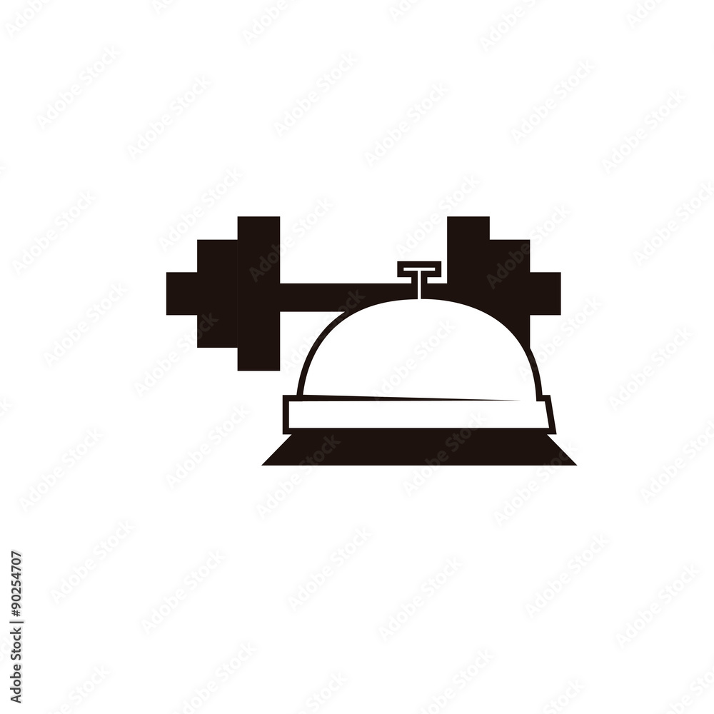 gym service over color background gym service over color background